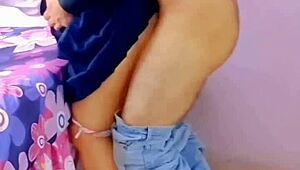 mexican schoolgirl takes broomstick anal then begs for real doggy creampie