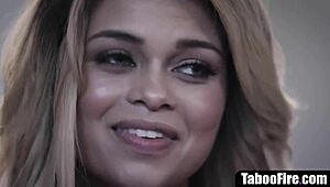 Girlfriend cheats fucking boyfriend's stepbrother hard