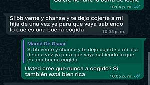 whatsapp chat with oscar's boss jefa turns into creampie pounding her latina pussy again