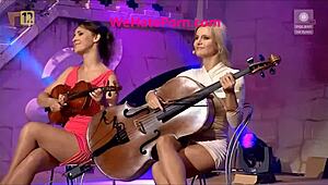 violinists' live show flashes upskirt panties oops moments