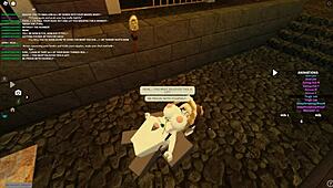 Roblox player shakes ass rides cock rough in New Zealand whore style