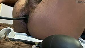 brazilian dude playin rough with his thick monster cock in tight ass