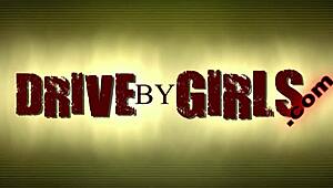 A Big-Tits Bombshell Joins Public Car Window Orgy Fun