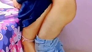 mexican schoolgirl takes broomstick anal then begs for real doggy creampie