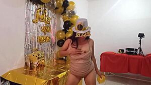 i hosted this new years party in my elegant whore dress... my beautiful vagina got so wet