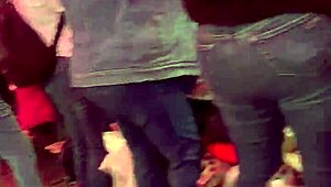 dialogue with huge ass mexican in tight jeans at the market