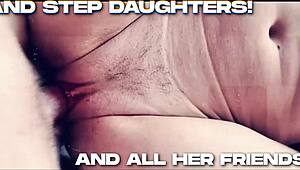 stepmom amiee cambridge takes her first taboo dp with young studs!!