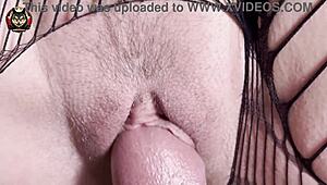 stepsister spreads creamy pussy begging for your thick cum close-up