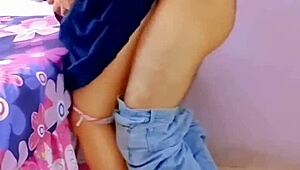 mexican schoolgirl takes broomstick anal then begs for real doggy creampie