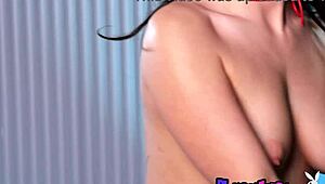 Petite British Brunette Gal Ritchie Rips Clothes To Show Hairy Pussy Beaver!