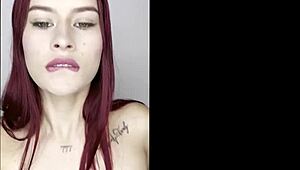 Kelly Kiss gags on huge cock deepthroat in first latina casting slut fest