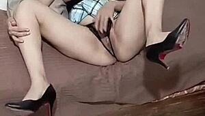 schoolgirl hayami gets horny in lingerie on bed for solo masturbation update