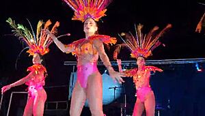 Big Ass Shaking in Tight Pantyhose Stockings and Leggings Samba Style