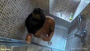 fat latina milf shower threesome dildo pussy fuck ass worship wet