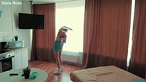 Elena Ross Intense Workout Turns Into Stepsis Facial Cumfest