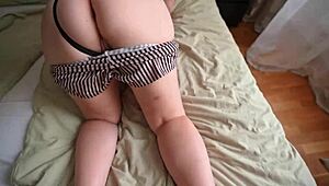 step sister bends over with big ass offering wet pussy suck