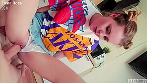 Elena Ross Intense Workout Turns Into Stepsis Facial Cumfest