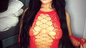 My slutty british girlfriend squirts wildly on webcam craving orgasmic toy play