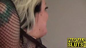 Mesmerizing submissive British babe bound and roughly dominated by maledom master