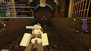 Roblox player shakes ass rides cock rough in New Zealand whore style