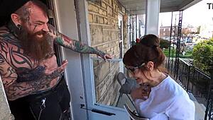 Melody and Jasin's Busty Milf Pawg Ride Fuck Machine in Dungeon with Huge Tits