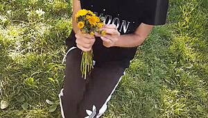 i GAVE my NEIGHBOR flowers and she THANKED me with passionate CUNNILINGUS till ORGASM