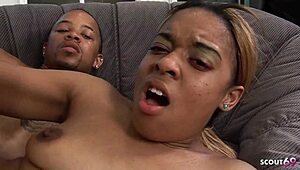 Black ebony stepsis seduces bbc best friend for home alone doggystyle fuck and cum on ass