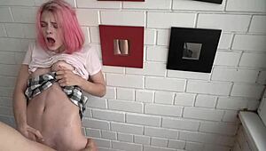 What if a teen redhead with big natural tits bent over for her new friend's wet pussy doggystyle creampie?