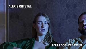 Alexis Crystal and Angel Wicky Share Stud's Cock in Anal Threesome with Rimjobs and Spanking