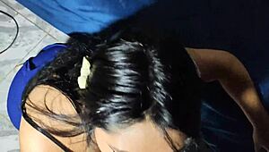 guy sucks shy mexican girl's wet shaved pussy licks clit before cowgirl riding cumshot