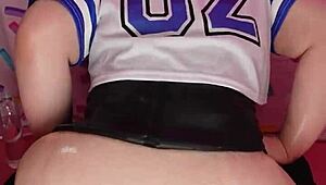 bbw redhead tgirl oils huge ass for monster cock anal ride and cumshot