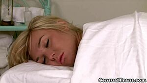 check out the beautiful tgurl masseuse getting her tattooed ass fucked hard by client