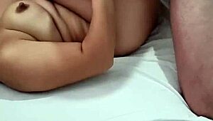 real couple's hot young wife gets ass slapped hard, fucked rough doggystyle moaning in heat