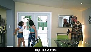 leana lovings and gracie gates take turns 😩💦 orgasming on stepdad danny steele's dick!!