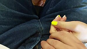 classroom handjob fingering her pussy leads to massive cumshot explosion 18yo