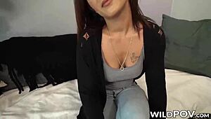 Luci Diamond Throated in Bondage Before POV Bang