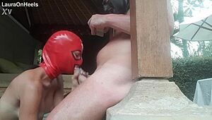 She previews killer blowjob moves till cum stuffs her mouth