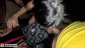 Club visit turns into wild swinger gangbang frenzy