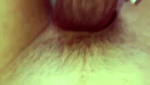 close view of my huge cock's multiple piercing holes