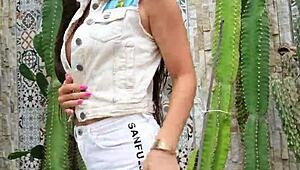 wanna see me tease rip these white jeans and flash sexy next door?