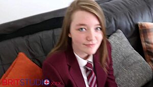 stepmum shows student how to suck swallow big cock right