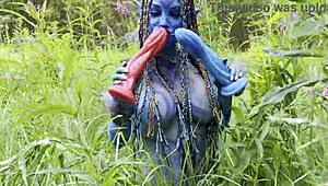 Avatar Monika Fox big prolapse dildo anal pussy fuck squirt nature