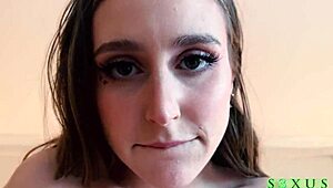 Laney Grey POV one way out with Brad Newman petite blonde bareback blowjob