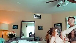 webcam slut fingers herself before rough cosplay fucking