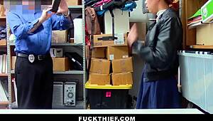 punish this asian teen thief with big cock doggystyle in the garage