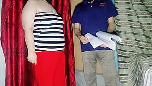 Muslim BBW's Huge Ass Takes Rough Anal from Office Attendant Doggy Style