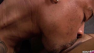 Black ebony stepsis seduces bbc best friend for home alone doggystyle fuck and cum on ass