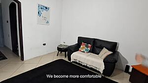 stepfather ravages son's girlfriend pussy doggystyle while he watches humiliated