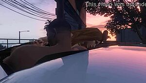 Franklin, ever tried banging a hot hooker in your car during this GTA sex game?