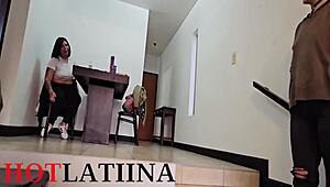 trio halloween con chica argentina cachonda follada en misionero y creampie grupal